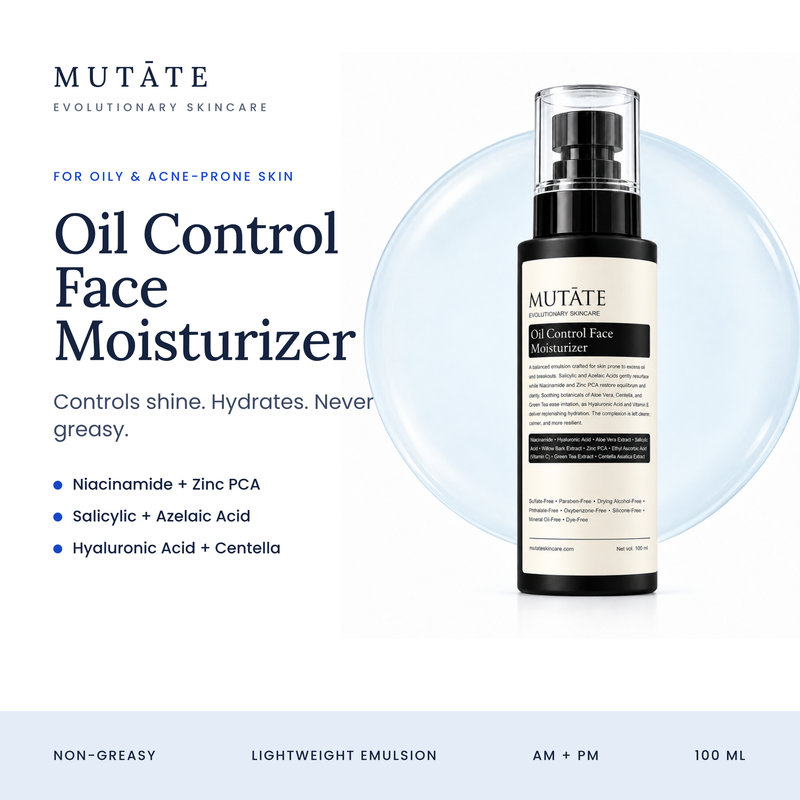 Mutate Oil Control Face Moisturizer 100 ml for oily and acne-prone skin